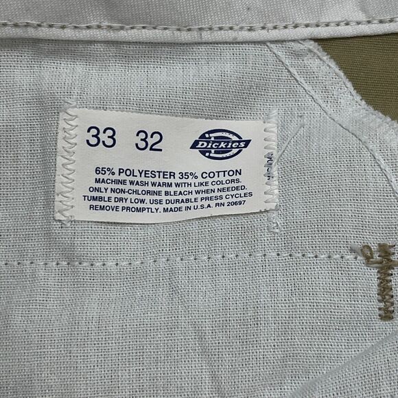 Dickies Pants Mens 32 Beige Chino Workwear Vintage 80s USA Skater Punk - Picture 3 of 8
